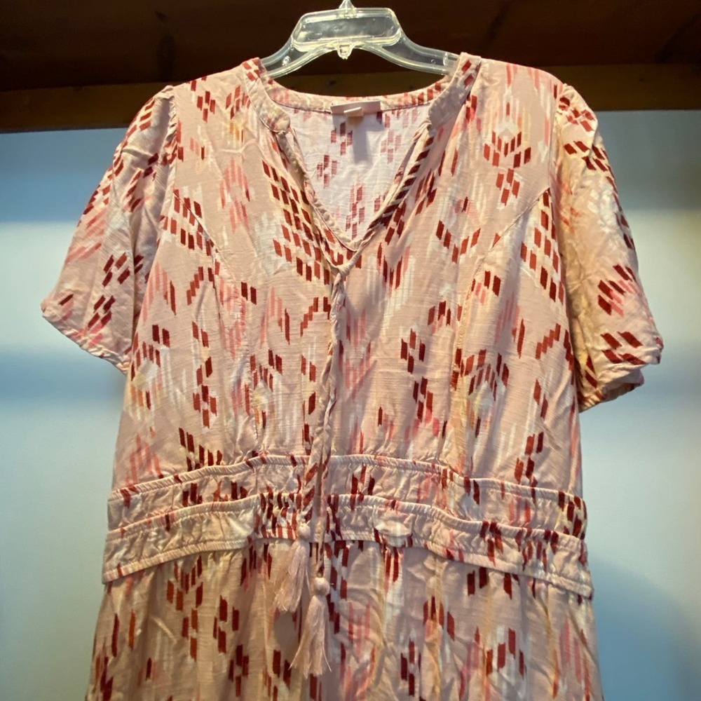 Knox rose maxi dress large short sleeve peach and pinks floor length - Picture 3 of 10